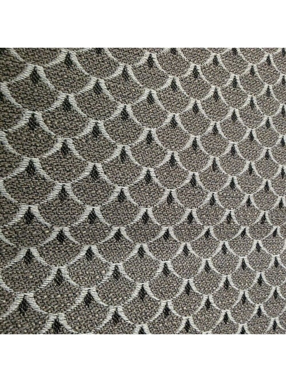 Fish Scale Print Gray Upholstery Fabric Remnant Appx 58 x 36 and 58 x 112 Inches